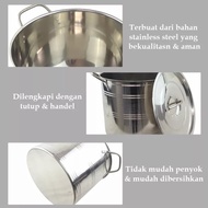 Stock pot 12 qt 10 liter original stainless steel steamer
