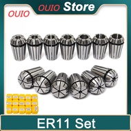 OUIO ER11 Collet Chuck Set 7pcs 13pcs 15pcs ER11 1-7mm Spring Collet for CNC Machining Center Engrav