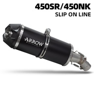 ARROW Indy Race Exhaust kit slip on line for CFMOTO 450SR 450NK