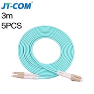 JT-COM  5 Pieces OM3 - LC - DUPLEX Fiber Optic Patch Cord  (MULTI-MODE) 10G LC-LC Multimode Duplex 1