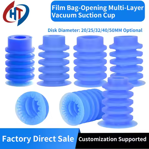 SMC Robot-Equipped Multi-Layer Corrugated Vacuum Suction Cup for Film Bag Opening | Model: ZP3P-T32J