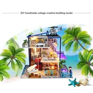 Mainan Anak Miniatur Rumah Boneka Mewah DIY BLUE ROMANCE/TEMA BIRU