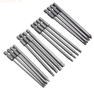 [LUMY]1/4 Hex Shank Bits Hex Shank Alloy Steel Cordless Drills Steel Material Color【Ready Stock】
