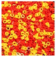 Technic NEW 100 pcs YELLOW RED BUSH Half Bushing Lot pack 1/2 Cross Connector Part Piece 4265c 3713 