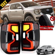 พร้อมส่ง ไฟท้ายแต่ง LED เฉพาะรุ่นที่ไม่มีเรดาร์ ฟอร์ด เรนเจอร์ FORD RANGER XLT XL XLS ปี 2022 - 2023 โคมแดง 1 คู่ รวมชุดหลอดไฟ และสายไฟ