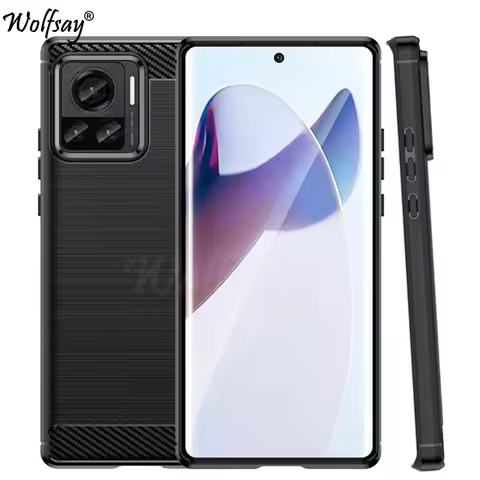 For Motorola Edge 30 Ultra Case Bumper Silicone Carbon Fiber Cover For Motorola Edge 30 Ultra Case F