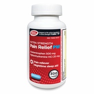 Extra Strength Pain Relief PM & Nighttime Sleep Aid Caplets,(300 count), Acetaminophen 500 mg & Diph