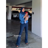 Zara Botcut Colour Navy 📌