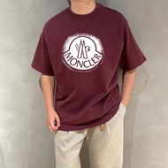 Moncler/Moncler 2026 Early Spring New Style Short-Sleeved T-Shirt Men's Women's Couple Style Threade