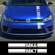Car Hood Cover Stickers For Volkswagen VW Golf MK4 MK5 MK6 MK7 MK8 Tuning Auto Accessories Engine Bo