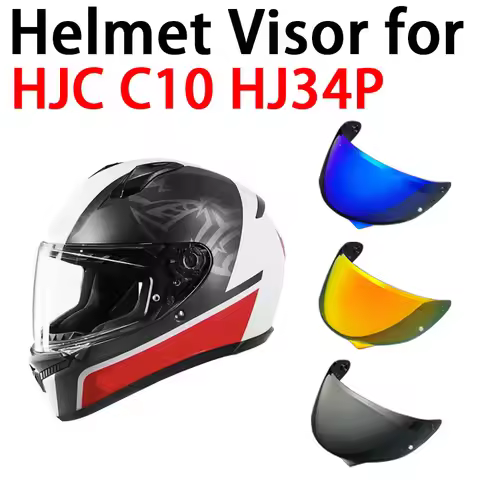 HJ34P viseiras capacete for HJC C10 Visor Replace Anti-UV Anti-Scratch Dustproof Wind Shield Motorcy