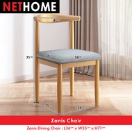 (*สินค้าพร้อมส่ง*)NETHOME :ZANIS Table & Chair  โต๊ะ เซ็ตโต๊ะ เก้าอี้ เก้าอี้เหล็ก เช็ตโต๊ะ+เก้าอี้ 