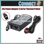 24v 2.5A Power Adapter 3 Pin for Thermal Printer Adapter Thermal Printer Power Adapter 24v 3A Power 