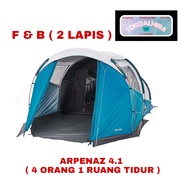 QUECHUA ARPENAZ 4.1 F & B Tenda Kemah Kemping Camping Hiking