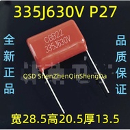 50 pcs/batch CBB22 335J 630V 3.3 UF 630V p27mm