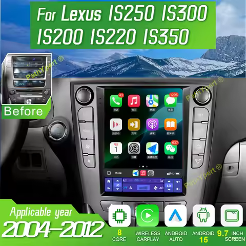 12.1''Android 15 For Lexus IS250 IS300 IS200 IS220 IS350 2004-2012 Intelligent Systems 2Din Car Mult