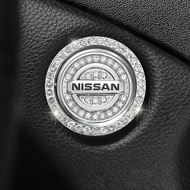 Nissan Diamond inlay One click start button Car Ignition switch Sticker Decal Ring Decoration For Almera Sentra Serena Grand Livina Terra Navara Teana Xtrail Sylphy Accessories