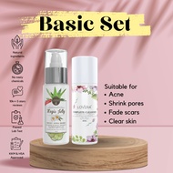 BASIC SET MAGIC JELLY + LOVERA COMPLETE CLEANSER PUDARKAN JERAWAT MOISTURIZER MERAWAT SUNBURN ACNE I