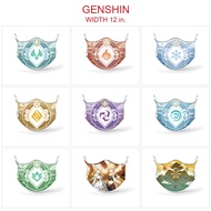 3PCS Genshin Impact Men Women Face Shield Veil เกมพิมพ์ Face Shield การ์ตูนเด็ก Series ครีมกันแดดกันฝุ่น Veil