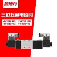 AC4V230-08 Five-Way DC24V Reversing Valve Dual Electric Control Three-Position Yadeke Type 220V Sole