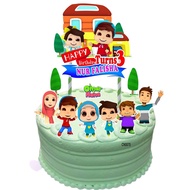 [CUSTOM NAME] Happy Birthday Cake Topper Omar Hana (Decoration Kek) CD40001