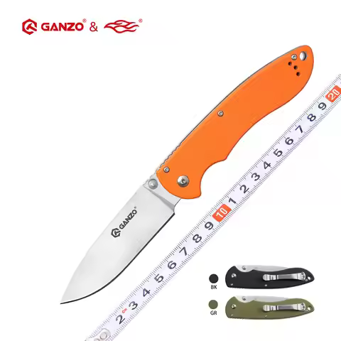 Ganzo G740 knife 58-60HRC 440C blade G10 handle folding knife outdoor camping EDC tool Hunting Pocke