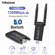 實體店鋪(🈹🈹🈹限今日特價 雙天線USB$118 Type C $128)USB WiFi AC1300+Bluetooth 5.0 Adapter,1300Mbps Dual Band 2.4/5G