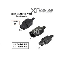 IEC320 C13 / C14 / C15 Power Plug Socket Adapter Connector AC250V 10A DIY Power Cord IEC