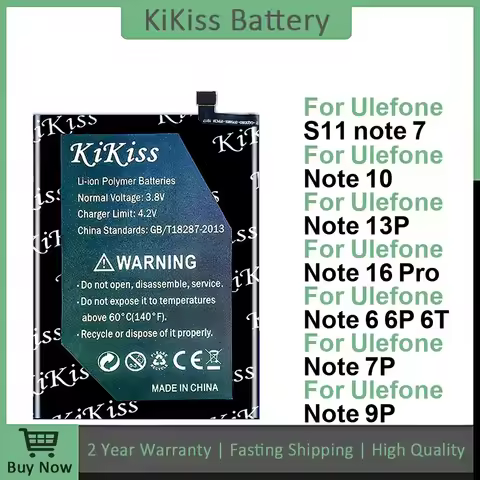 Mobile Phone Battery Durable S11/Note7 3800-6100Mah For Ulefone S11 7 Note 13P 6P 6T 7P 9P 6 10 16 P