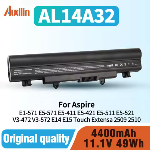 Laptop Battery AL14A32 for Aspire E1-571 E5-571 E5-411 E5-421 E5-511 E5-521 V3-472 V3-572 E14 E15 To