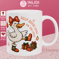 Silly Goose Ceramic Cup Noel Silly Goose Funny Cute Christmas Holiday Gift for Friends and Relatives