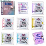 JUNYUE88WL Money Saving Binder, Mini PVC Savings Challenges Book, Easy To Use Cash Envelopes Waterpr