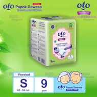 OTO Diapers for Adult / Popok Dewasa Premium ( Daya Serap Lebih Banyak ) model Perekat ukuran S isi 
