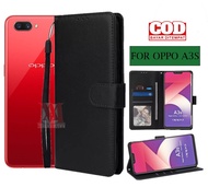 OPPO A3s- Wallet Case Kulit - Casing Dompet Case Wallet Leather Flip Case OPPO A3s