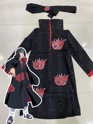 Anime Naruto Itachi Uchiha Akatsuki Costume for Kids Cloak Cosplay Halloween