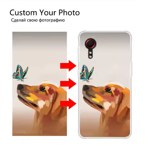 Customized Photo Text Phone Cases For Samsung Galaxy Xcover 5 4 4s Pro Clear Cover DIY Picture Image