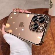 BOSKJUE | เคสโทรศัพท์บางใสป้องกันรอยขีดข่วนสำหรับ iPhone 16 Pro 15 Pro Max 14 13 12 11 ip16