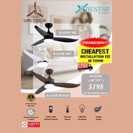 BESTAR RAZOR 46inch/54inch DC Motor Ceiling Fan with LED Light and Remote Control