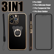 3 IN 1 For iPhone 14 iPhone 14 Pro iPhone 14 Pro Max iPhone 14 Plus Case Luxury Electroplating Soft 