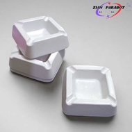 Aesthetic Melamine Ashtray White Square Ashtray Anti-melt Ashtray