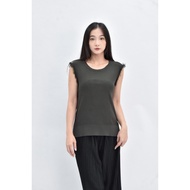 ((M) giordano ladies Sleeveless Green Top Second-Hand Clothes