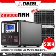 Power Station 500W/288000MAH Large Capacity Battery outdoor Power bank Solar Generator Powerbank Cam
