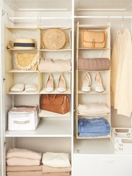 SHEIN Basic living SHEIN BASIC LIVING 1 件入掛衣櫥儲物收納盒 3 種尺寸適用於包包/鞋子/衣服/帽子