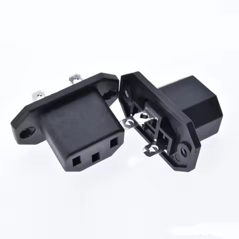 Male And Female Copper AC Plug For Battery Car 3 Pin 3 Core Charging Plug Quality Assurance AC Outle