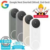 Google Nest Doorbell (Wired, 2nd Gen) Wired Video Security Camera door viewer cam door bell cctv iptv