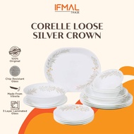Corelle Loose Silver Crown (Dinner/Luncheon/Bread/Serving Plate/Noodle/Soup Bowl/Mug) Pinggan Mangkuk Corelle