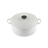 ROUND Cast Iron Pot Size 26 Cm. White TRADITION CASSEROLE 26 VAPEUR