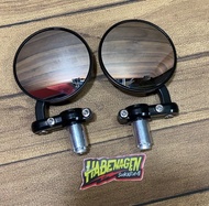 kaca spion jalu stang stir setir setang bulat cembung retro variasi tanduk end bar endbar nmax aerox