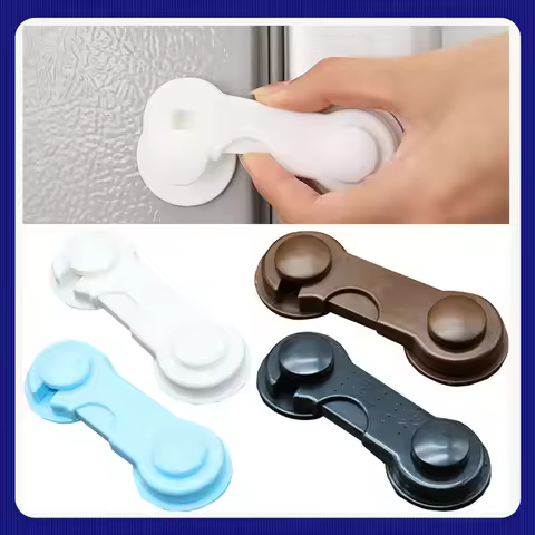 Self-Adhesive Fridge Lock Latchs System for Home Refrigerator Lock Fridge Freezer Door Locks Kids Ba