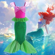 Shimmering Kids Mermaid Dress Ariel Costume Cartoon Birthday Halloween Birthday Party Mermaid Ariel 